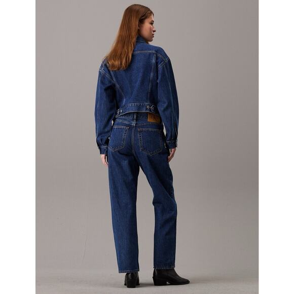 NWT Calvin Klein Women's Signature 90s Straight Jeans Classic Jeans W25 Blue - Picture 7 of 8